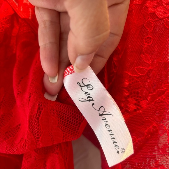 NWT Lingerie babydoll red lace w/ panty SZ 1X - Picture 8 of 11